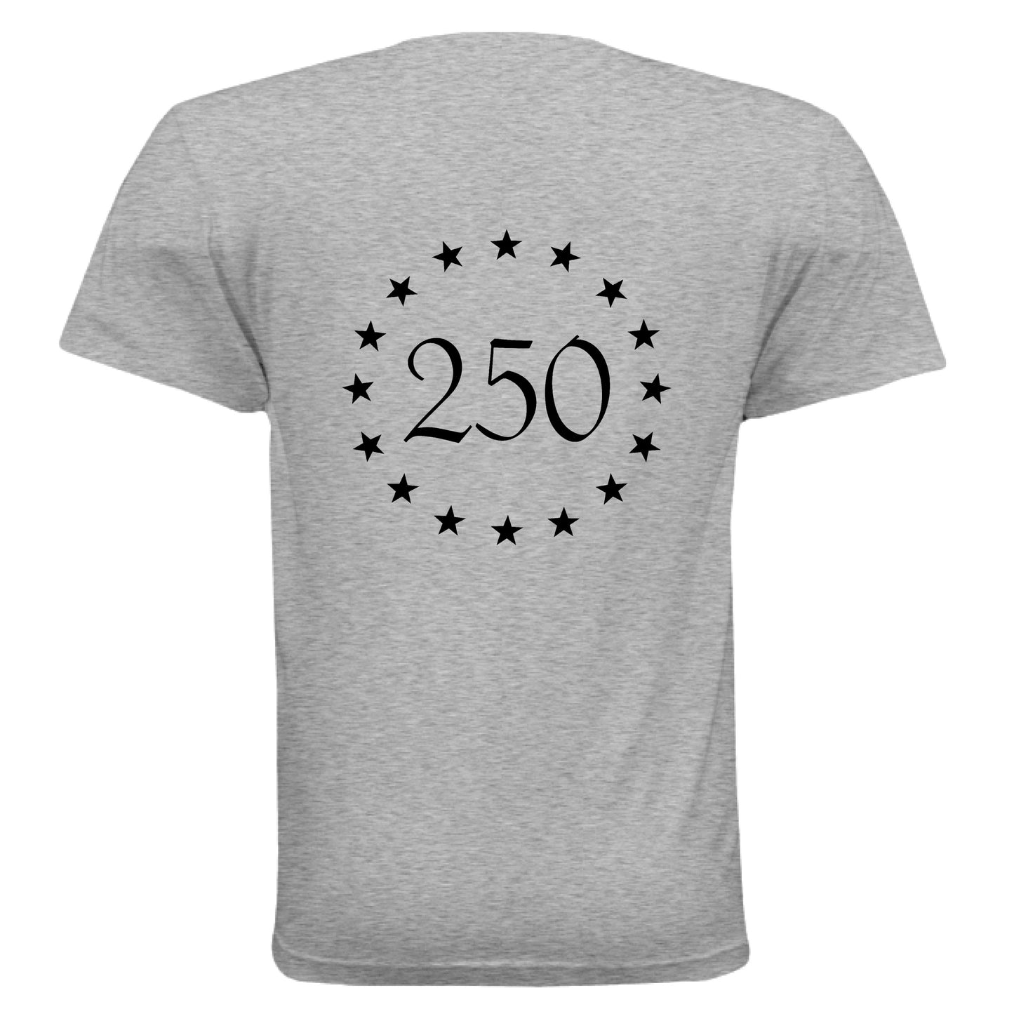 betsy 250 mens heather grey back | land of the free 250