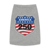 America 250 Patriotic Pet Tank Top - USA Flag Shield Dog Shirt for 4th of July