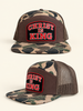 Christ Is King Trucker Hat | Camo 7-Panel Faith Cap | Men's Statement Hat