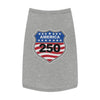 America 250 Patriotic Pet Tank Top - USA Flag Shield Dog Shirt for 4th of July