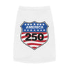 America 250 Patriotic Pet Tank Top - USA Flag Shield Dog Shirt for 4th of July