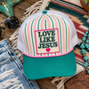 Love Like Jesus Pinstripe Trucker Hat