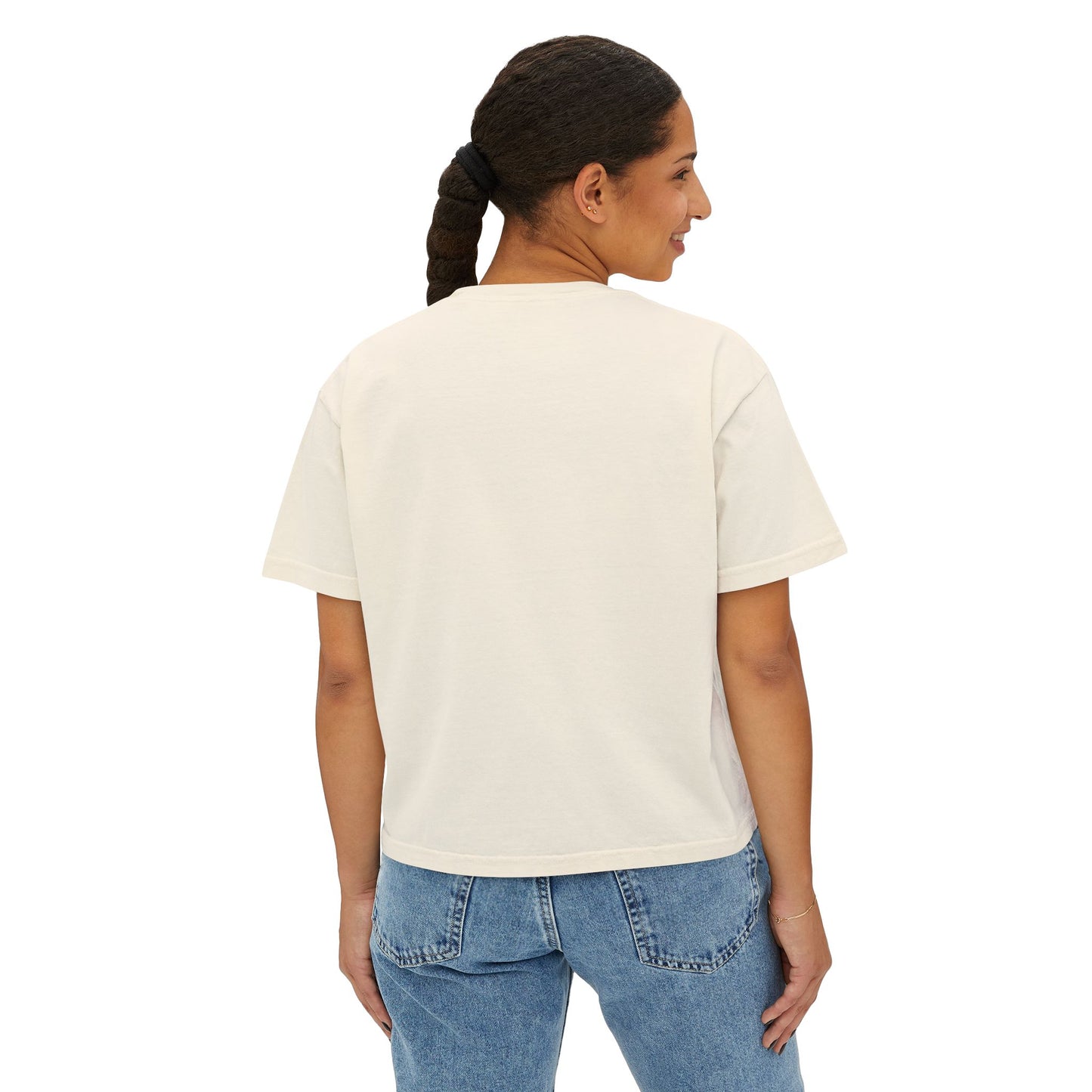 America 250 Skull Graphic Boxy Tee — Patriotic Western Women's T‑Shirt