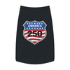 America 250 Patriotic Pet Tank Top - USA Flag Shield Dog Shirt for 4th of July