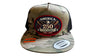 America 250 Land of Liberty multicam camo snapback hat with embroidered bald eagle patch, red roses, and 1776-2026 dates by Land of the Free 250