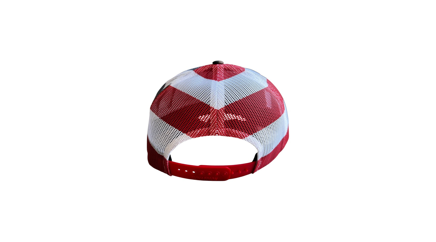 Red and white checkered cap on a white background