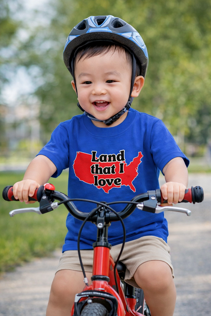 land that i love kids blue front | land of the free 250
