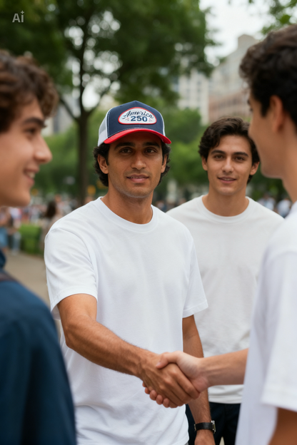 America 250 Trucker Hat | Navy/Red/White (Classic Patch)