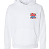 groovy 1776 to 2026 hoodie white front  | land of the free 250