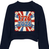 groovy 1776 2026 sweatshirt front navy | land of the free 250