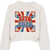groovy 1776 2026 sweatshirt front off white | land of the free 250