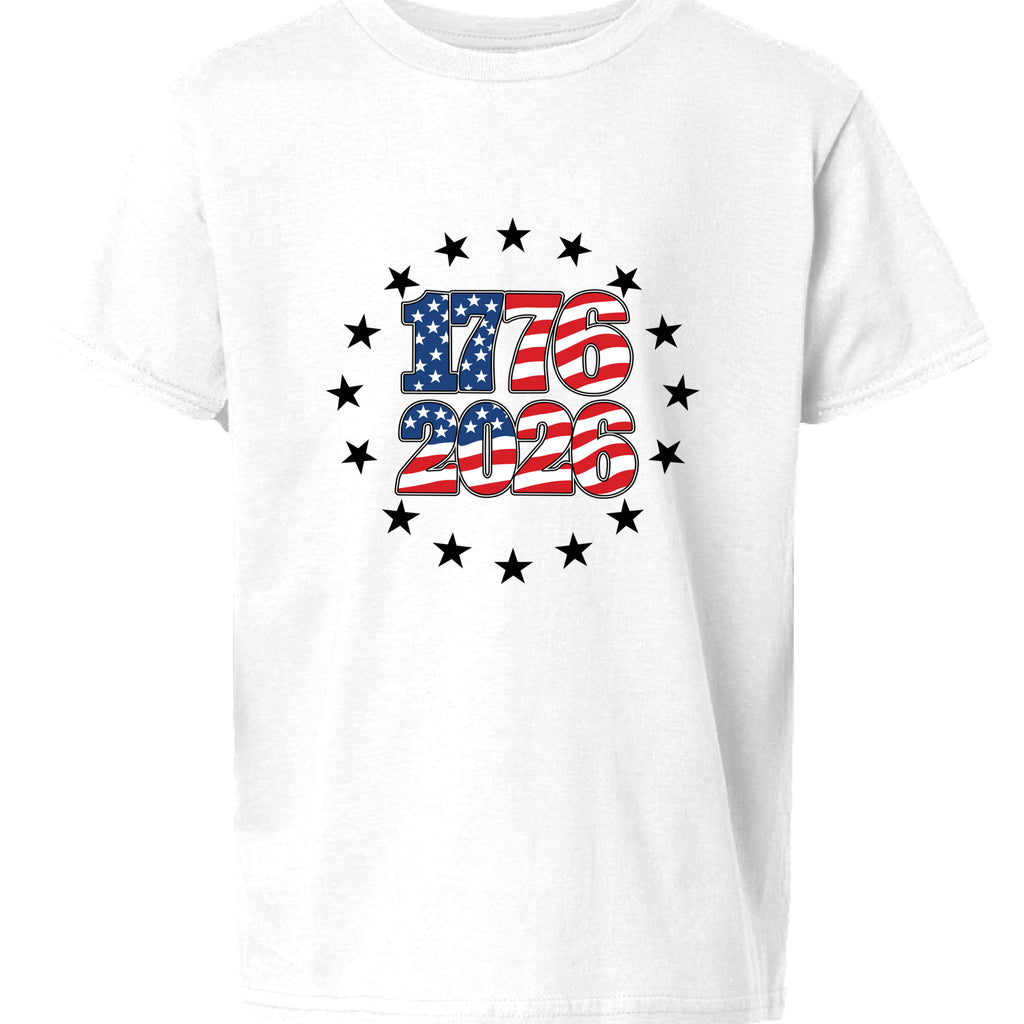 250 years of freedom kids white front | land of the free 250