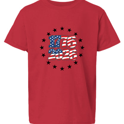 250 years of freedom kids red front | land of the free 250