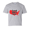 land that i love kids sport grey front | land of the free 250