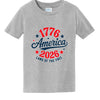 toddler america 250 athletic heather front | land of the free 250