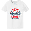 toddler america 250 white front | land of the free 250