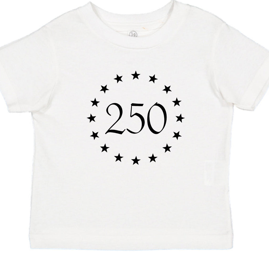 toddler betsy 250 white front | land of the free 250