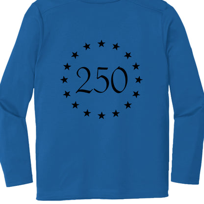 kids betsy 250 rashguard blue front | land of the free 250