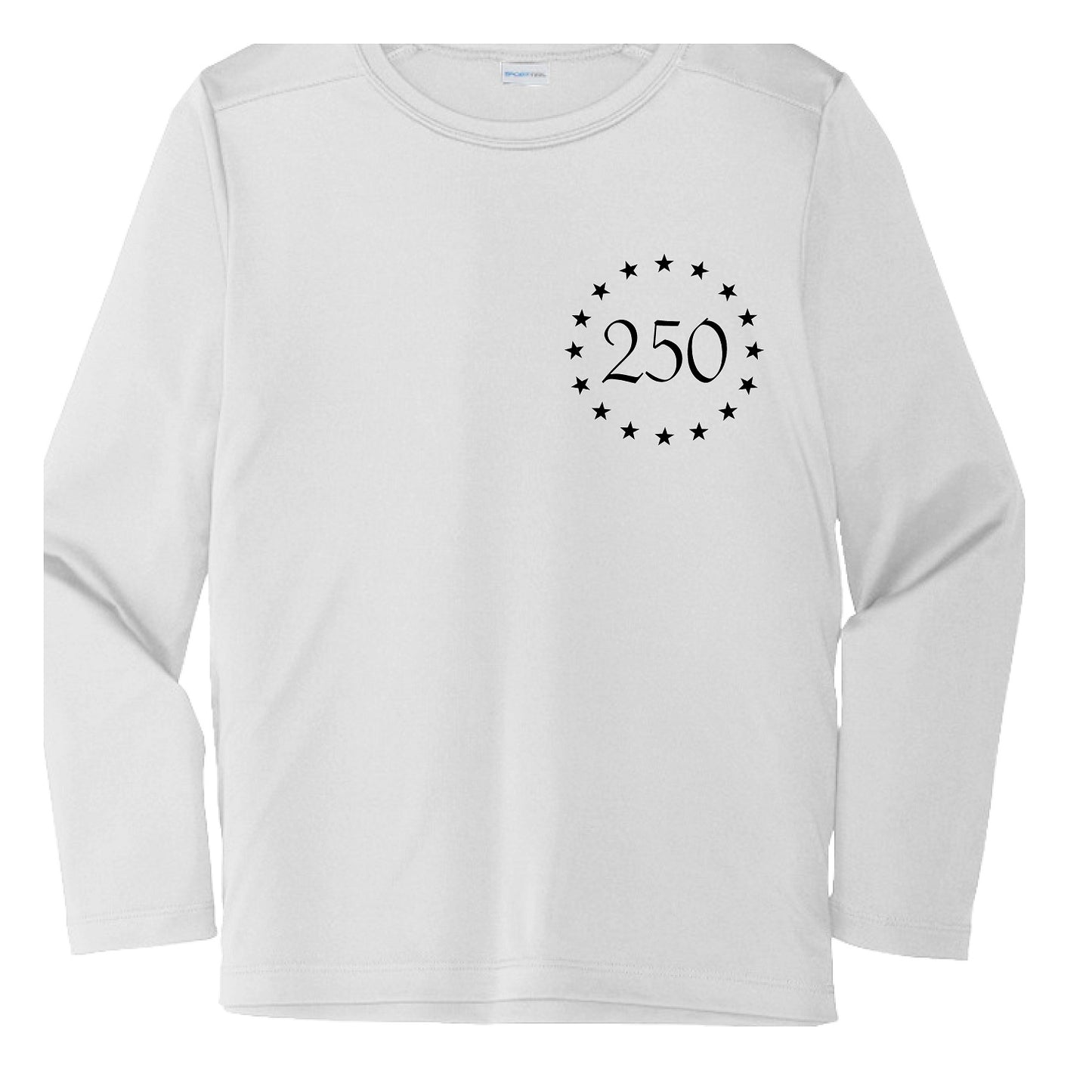 kids betsy 250 rashguard white front | land of the free 250