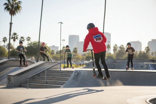 shield 250 youth hoodie red back | land of the free 250