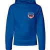shield 250 youth hoodie royal front | land of the free 250