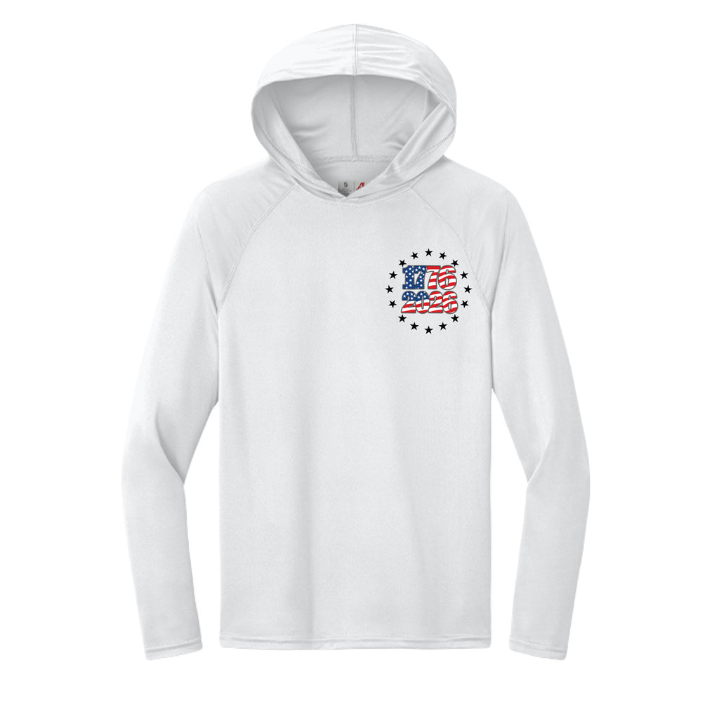active betsy 1776 2026 front white | land of the free 250