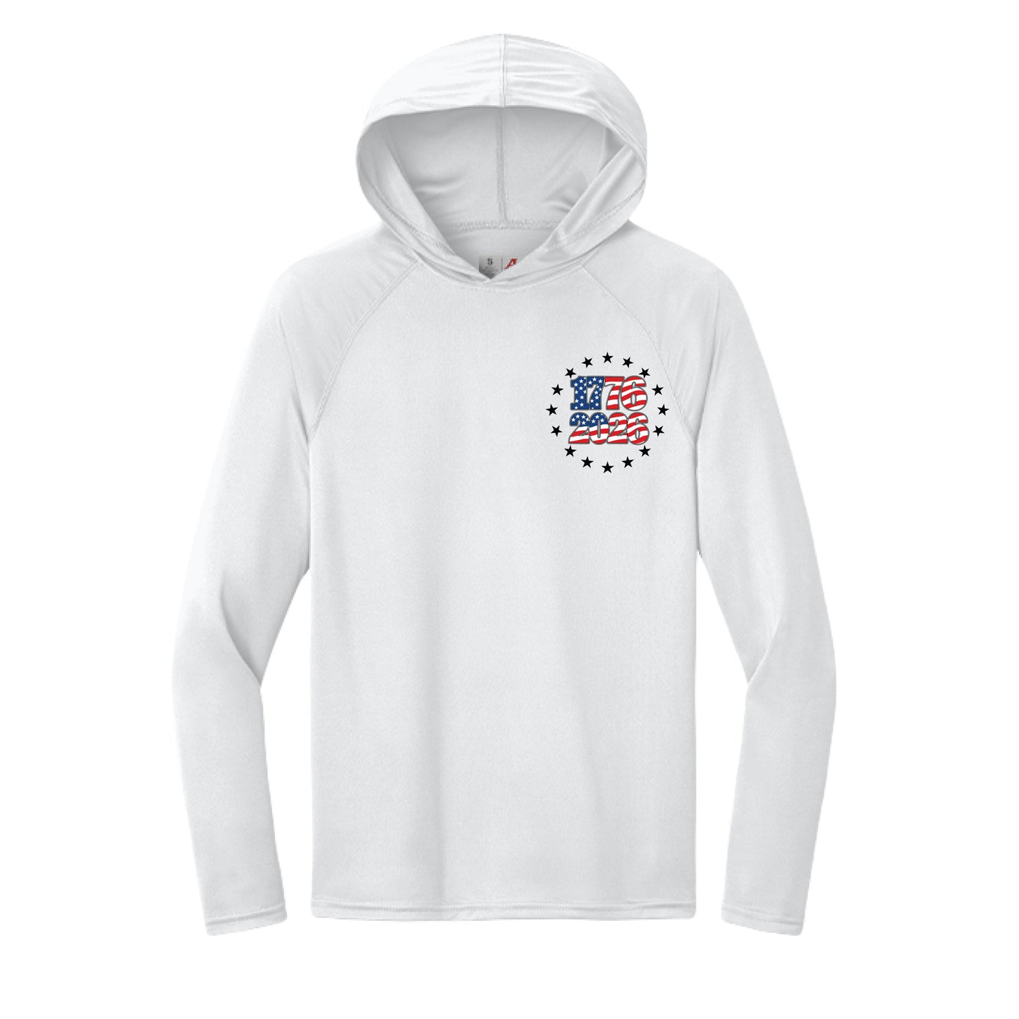 active betsy 1776 2026 front white | land of the free 250