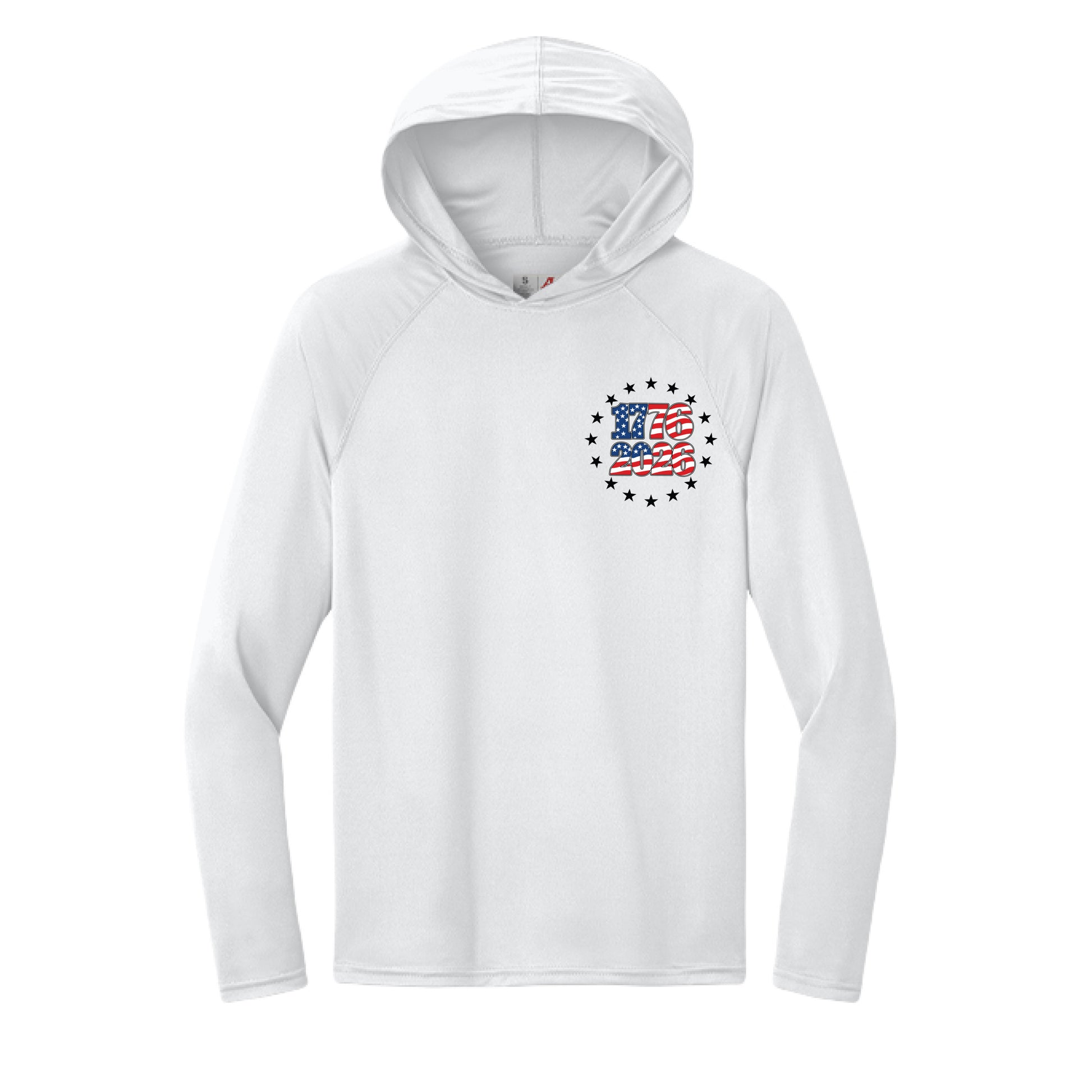 active betsy 1776 2026 front white | land of the free 250