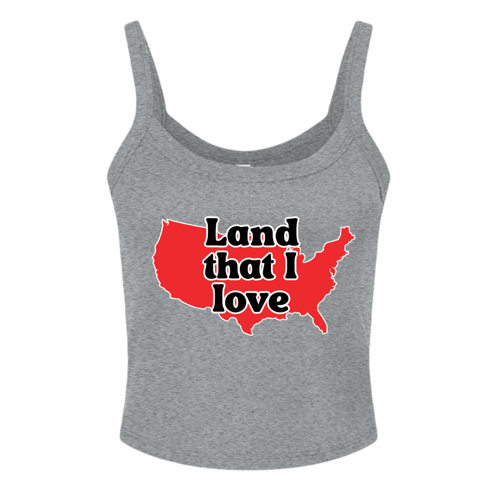 land that i love tank grey front | land of the free 250