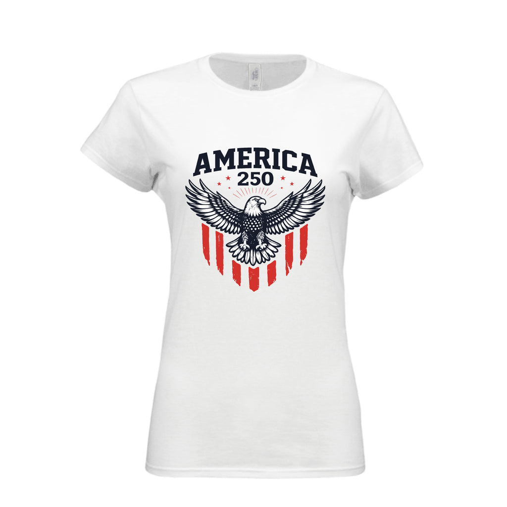 eagle america 250 ladies white front | land of the free 250 - FRONT