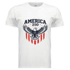 mens america eagle white front | land of the free 250