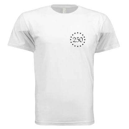 betsy 250 mens white front | land of the free 250