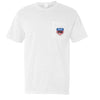 shield 250 mens pocket tee washed white  front | land of the free 250