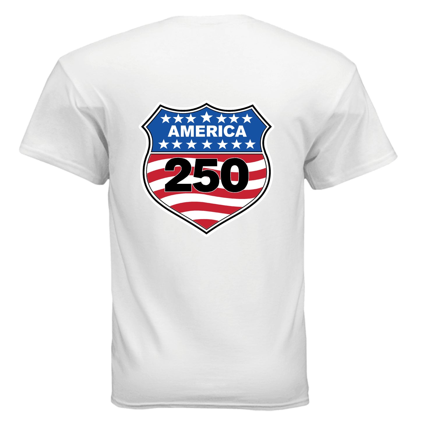 shield 250 men white back | land of the free 250
