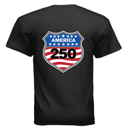 shield 250 mens black back | land of the free 250