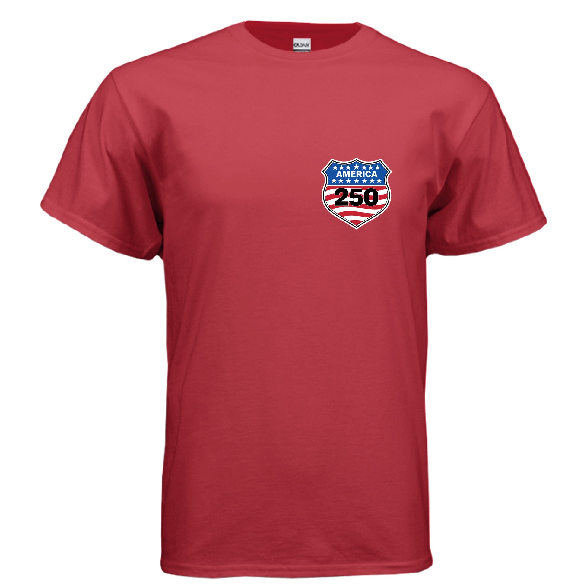 shield 250 mens red front | land of the free 250