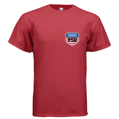 shield 250 mens red front | land of the free 250