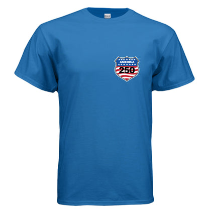 shield 250 mens royal front| land of the free 250