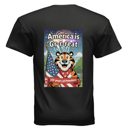 tony america is great  adult back black | land of the free 250