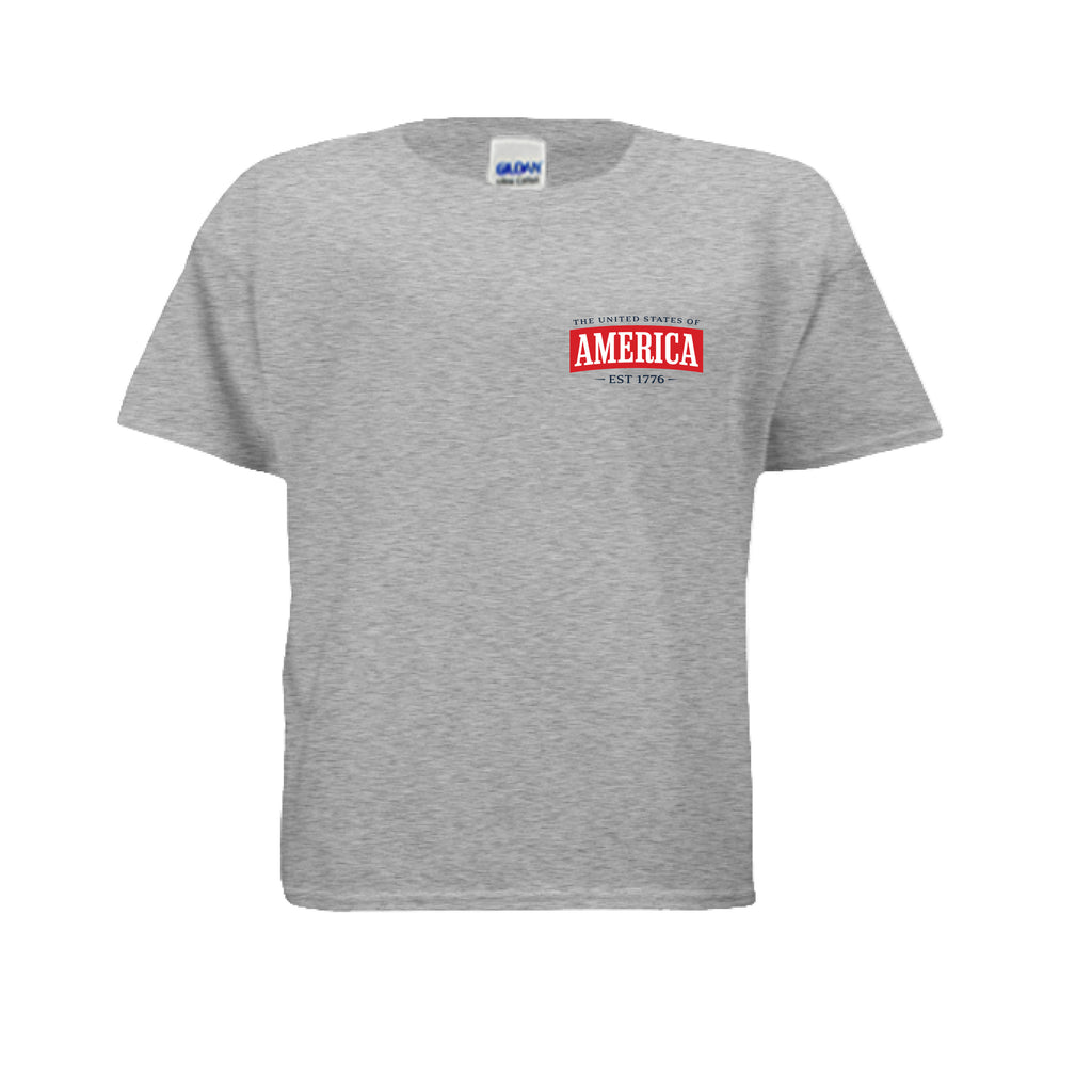 america riibon youth 1776 sport grey front| land of the free 250