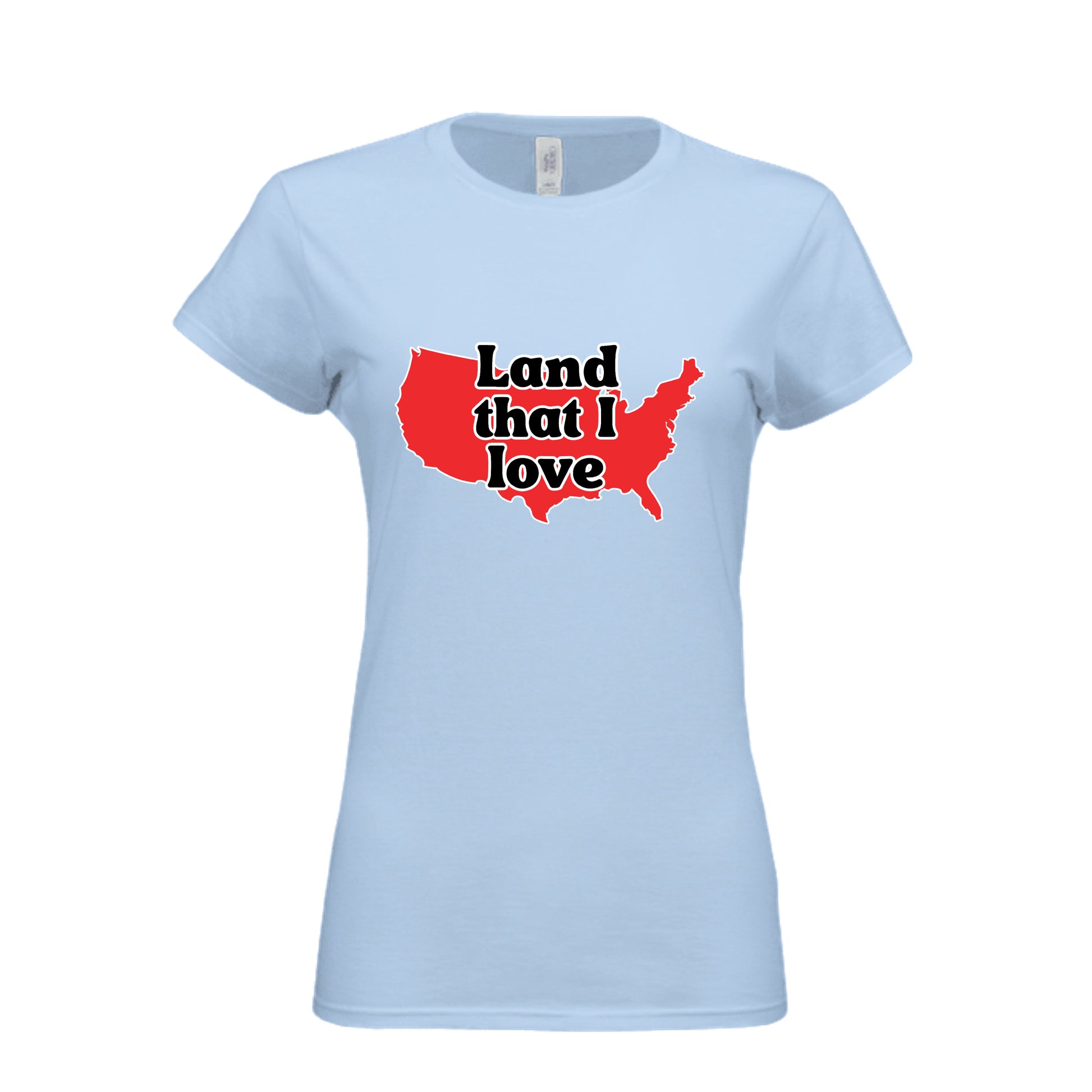 land that i love ladies blue front | land of the free 250
