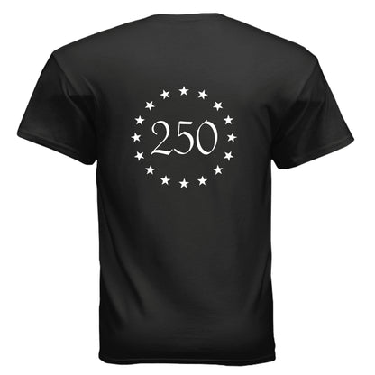 betsy 250 tee back black | land of the free 250