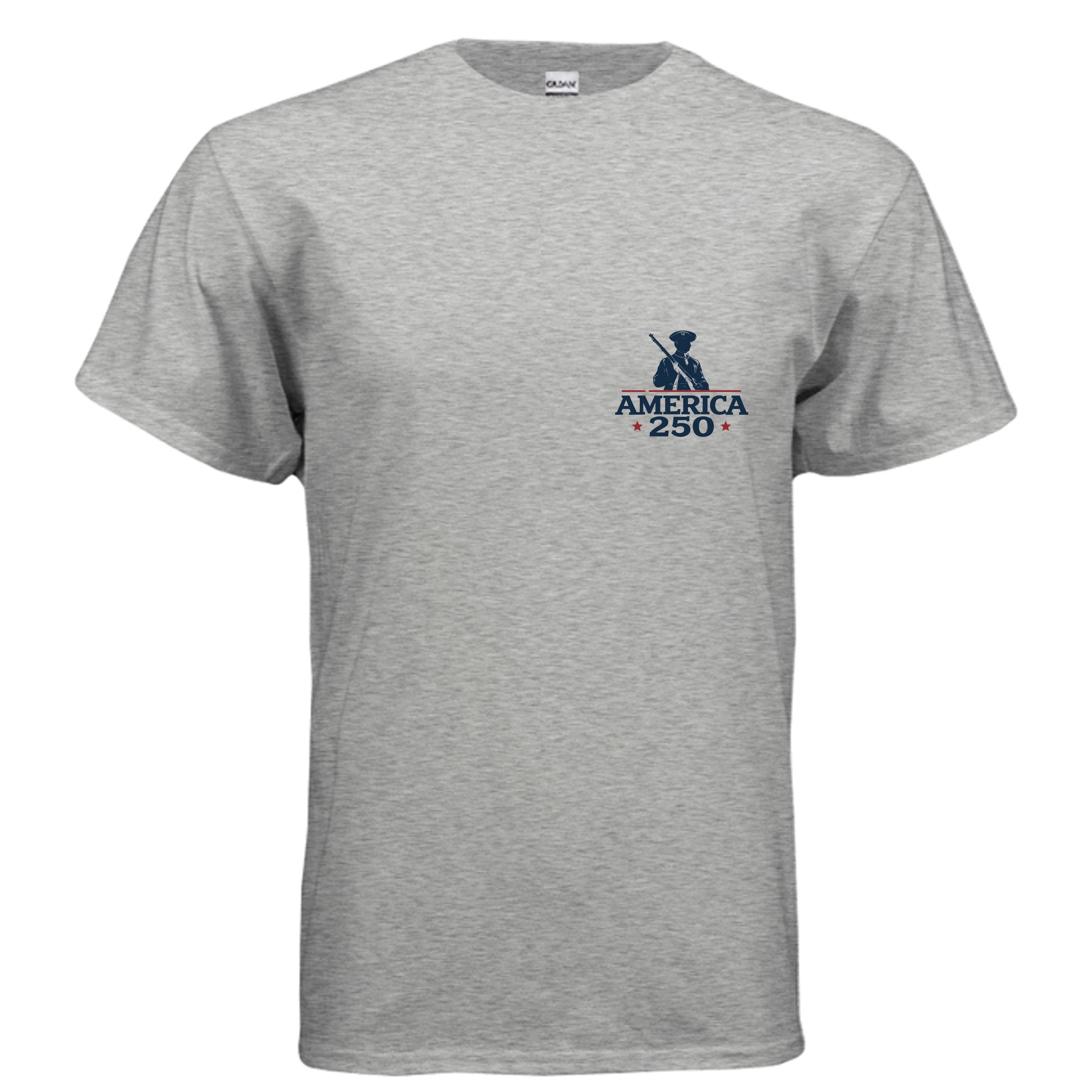 SPORT GREY America 250 Revolutionary soldier graphic tee — Land of the Free 250