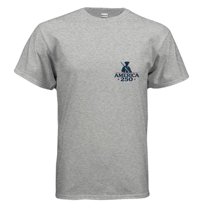 SPORT GREY America 250 Revolutionary soldier graphic tee — Land of the Free 250