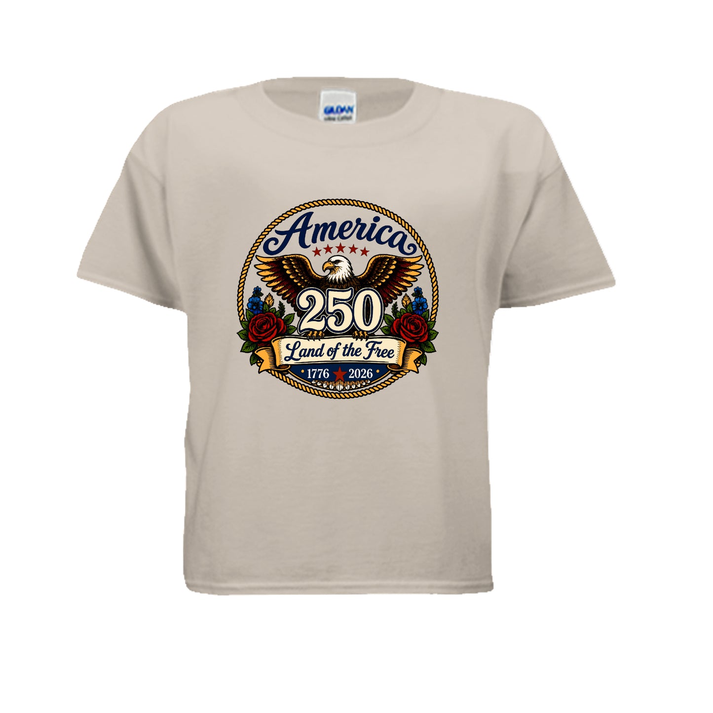 SAND - america 250 land of the free T shirt 