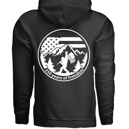 sasquatch pullover hoodie black | land of the free 250