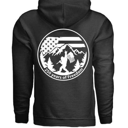 sasquatch pullover hoodie black | land of the free 250
