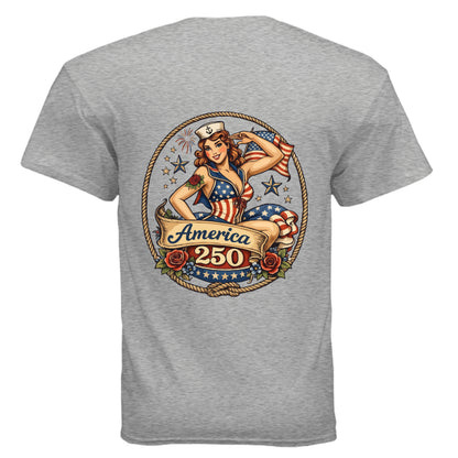 america pinup 250 back sport grey | land of the free 250