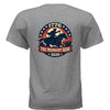 Midnight Ride 1776 Men's t-shirt with vintage Revolutionary War inspired design honoring American history back Heather grey | land of the free 250