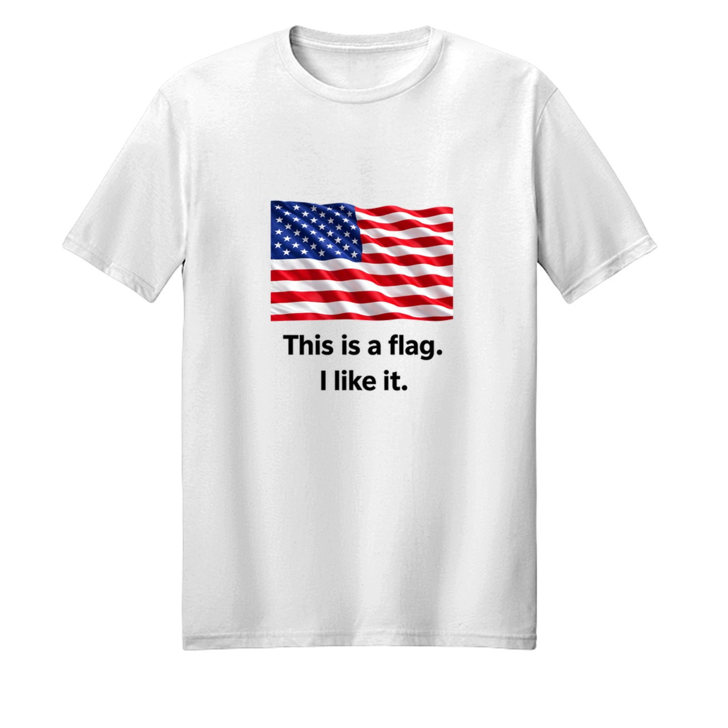 This is a flag I like it funny patriotic t-shirt with minimalist American flag design